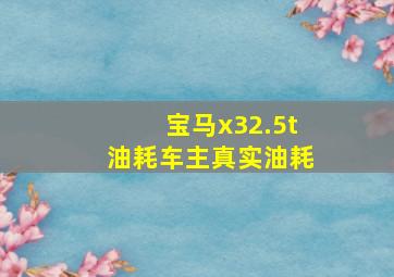 宝马x3  2.5t油耗车主真实油耗